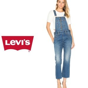 Levi's Orange Tab Zip Front Overalls